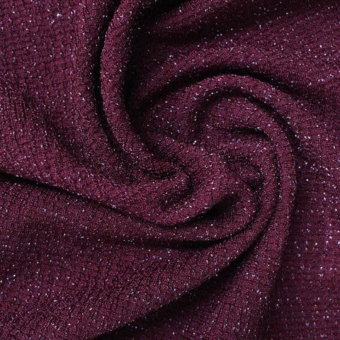Burgundy Marl Jacquard, Polyester