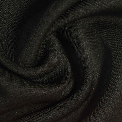Polyester Tencel Lyocell Stretch Scuba Knit Fabric, 260 gsm, 165 cm — Black