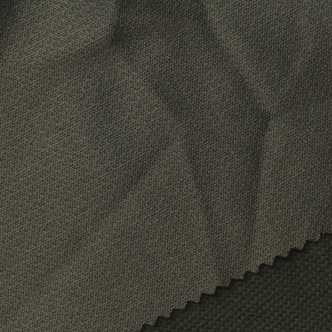 Dark Olive Grid Waffle Knit, Poly-Cotton