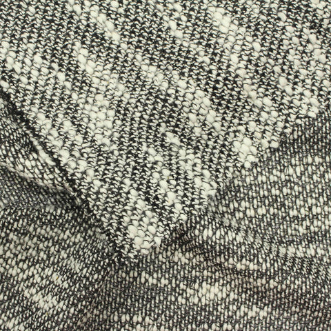 Black Marl Chunky Knit, Cotton-Poly, 190 gsm