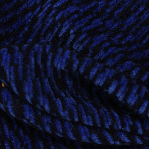 Blue Textured-Stripe Jacquard, Poly-Nylon