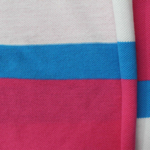 White Horizontal-Stripe Rib Knit, Cotton