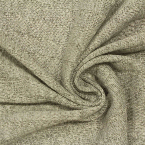 Khaki Bands Rib Knit, Polyester