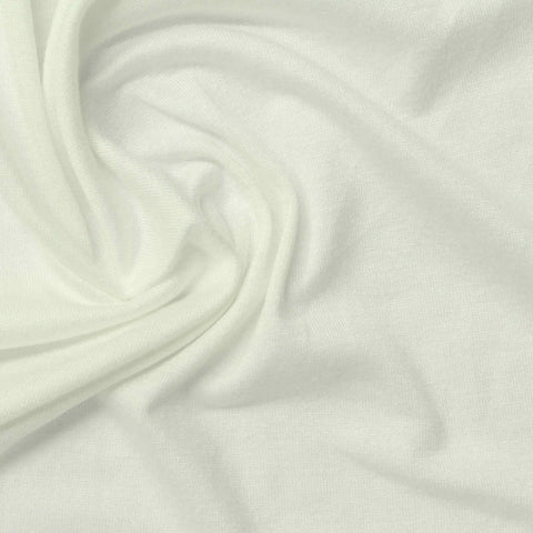 Viscose Stretch Jersey Knit Fabric, 140 gsm, 170 cm — White
