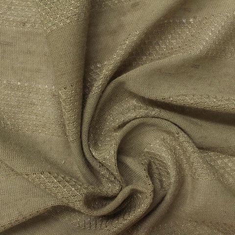 Beige Horizontal-Stripe Chunky Knit, Poly-Viscose, 103 gsm