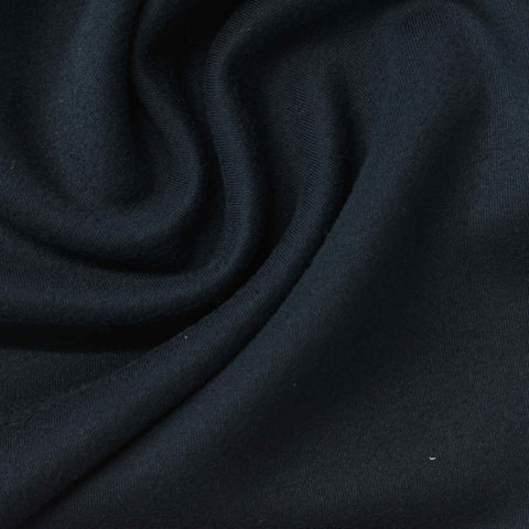 Brushed Polyester Stretch Scuba Knit Fabric, 360 gsm, 160 cm — Navy