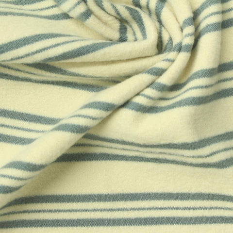 Blue-Grey Stripes Velvet, Polyester