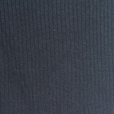 Viscose Polyester Stretch Rib Knit Fabric, 221 gsm, 168 cm — Navy