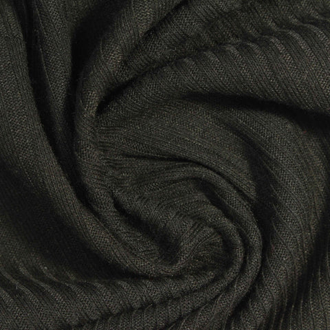 Polyester Viscose Stretch Rib Knit Fabric, 205 gsm — Green, ref EF-243842