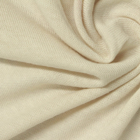 Polyester Cotton Jersey Knit Fabric, 146 gsm, 165 cm — Beige