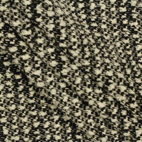 Black Marl Chunky Knit, Polyester, 470 gsm