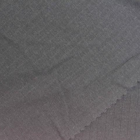 Dark Grey Ribbed Rib Knit, Cotton