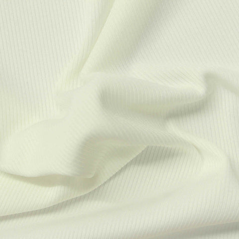 Polyester Stretch Rib Knit Fabric, 200 gsm, 150 cm — Beige
