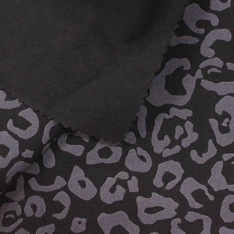 Grey Leopard Knit, Poly-Viscose