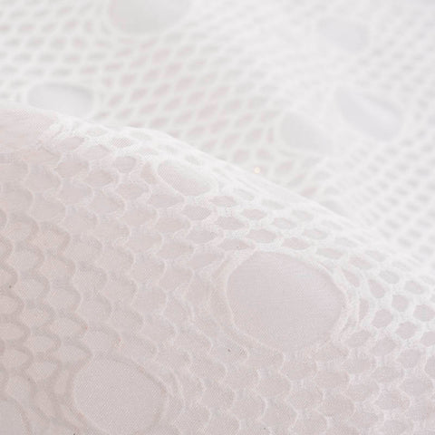 White Openwork Knit, Polyester, 172 gsm