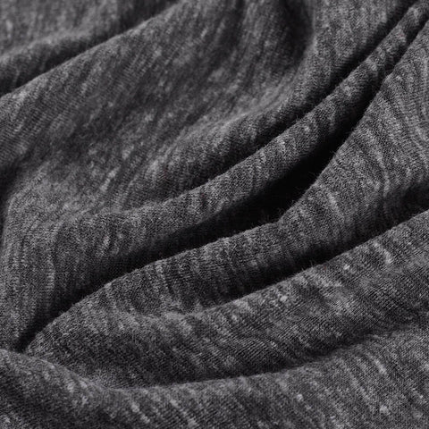 Dark Grey Marl Jersey Knit, Poly-Cotton, 143 gsm, ref EF-11743