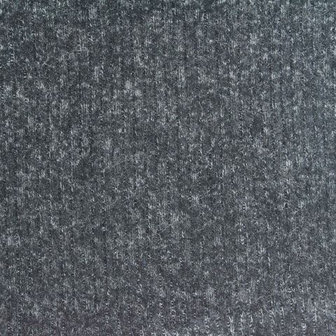 Dark Grey Marl Rib Knit, Viscose-Poly, 312 gsm