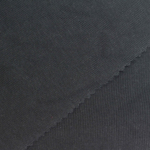 Black Rib Knit, Cotton