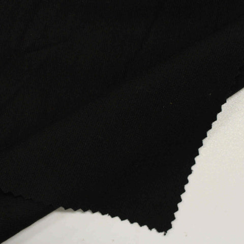 Viscose Nylon Stretch Ponte Knit Fabric, 400 gsm, 160 cm — Black