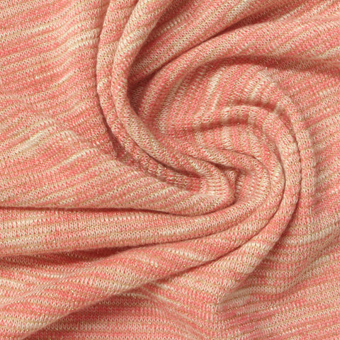 Pink Heathered-Marl Chunky Knit, Viscose-Poly