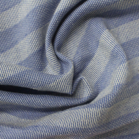 Blue Diagonal-Stripe Chunky Knit, Cotton