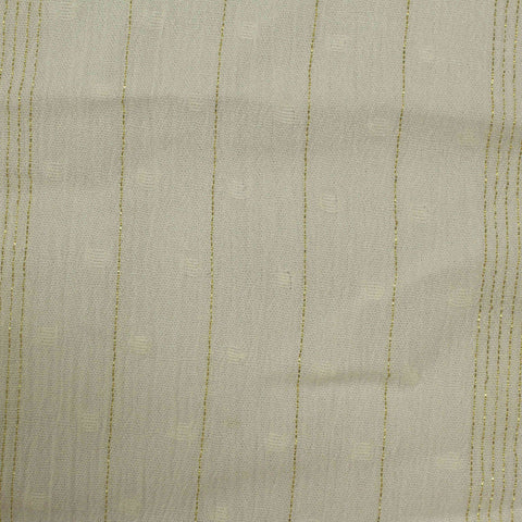 Gold Vertical-Stripe Crepe, Viscose
