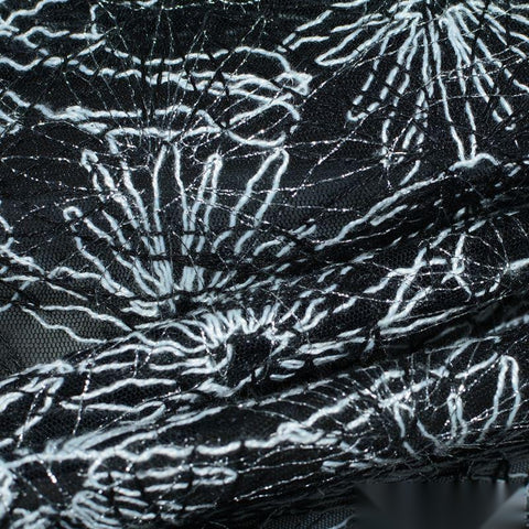 Black Abstract Mesh, Polyester, 160 gsm, ref EF-9035