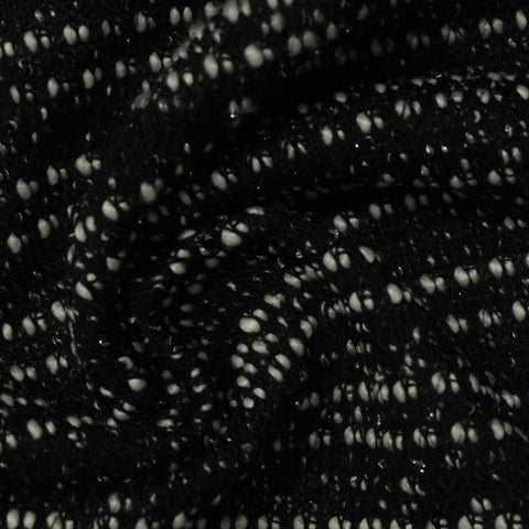 Black Dots Chunky Knit, Polyester, 320 gsm