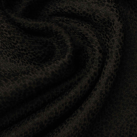 Yarn-Dyed Polyester Cotton French Terry Fabric, 235 gsm, 160 cm — Brown