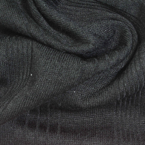 100% Stretch Rib Knit Fabric, 220 gsm, 155 cm — Grey