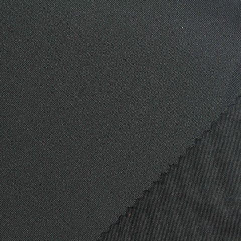 Polyester Stretch Scuba Knit Fabric, 300 gsm, 150 cm — Black