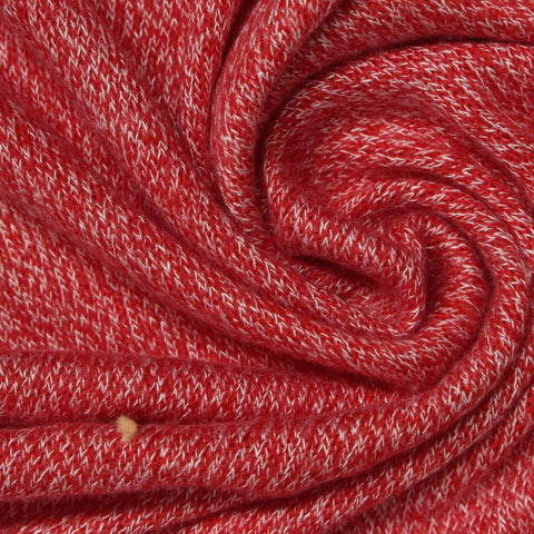 Red Marl Jersey Knit, Poly-Viscose, 200 gsm