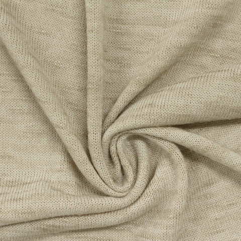 Light Beige Marl Chunky Knit, Poly-Viscose, 195 gsm