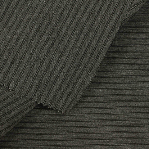 Viscose Nylon Blend Stretch Bengaline Fabric, 227 gsm — Grey