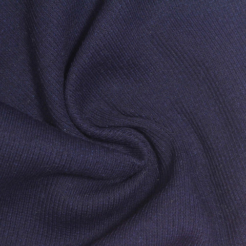 Dark Navy Rib Knit, Cotton