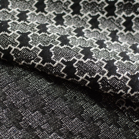Black Geometric Jacquard, Poly-Cotton, 534 gsm, 172 cm, ref EF-5611