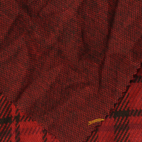 Red Plaid Jacquard, Poly-Cotton, 190 gsm, 160 cm, ref EF-257380