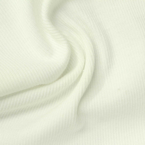 Off-White Ribbed Rib Knit, Polyester