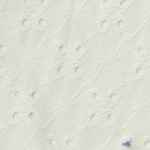 Off-White Eyelet Knit, Polyester