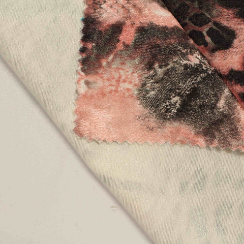 Pink Leopard Knit, Polyester, 241 gsm