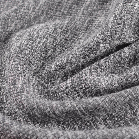 Heather Grey Marl Rib Knit, Viscose-Poly, 345 gsm