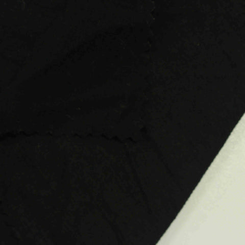 Brushed Polyester Stretch Jersey Knit Fabric, 110 gsm, 160 cm — Black