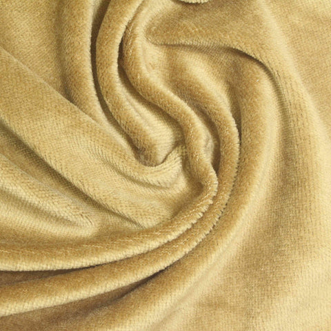 Cotton Polyester Velvet Fabric, 220 gsm, 160 cm — Khaki