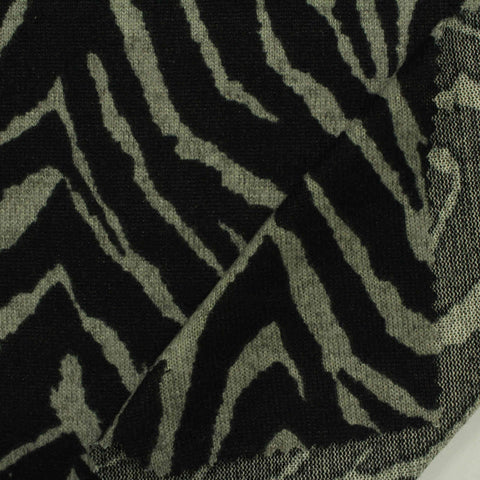 Black Zebra Knit, Polyester, 167 gsm