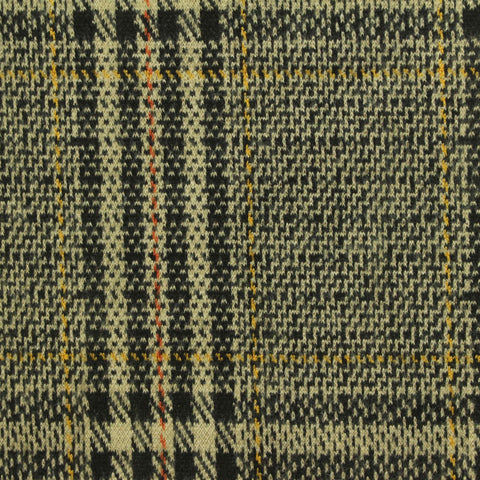 Black Houndstooth Jacquard, Poly-Viscose, 350 gsm, 162 cm