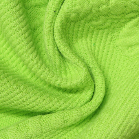 Lime Floral Jacquard, Cotton-Poly