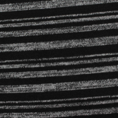 Black Horizontal-Stripe Knit, Poly-Viscose, 155 gsm
