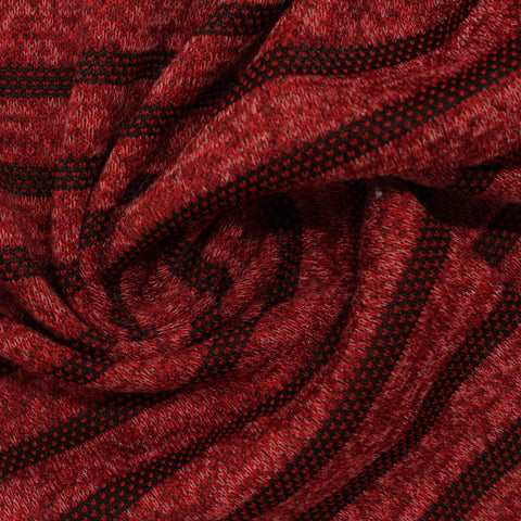 Red Marl Knit, Polyester, 210 gsm