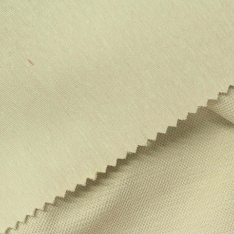 Cotton Polyester Stretch Piqué Knit Fabric, 320 gsm, 165 cm — Beige