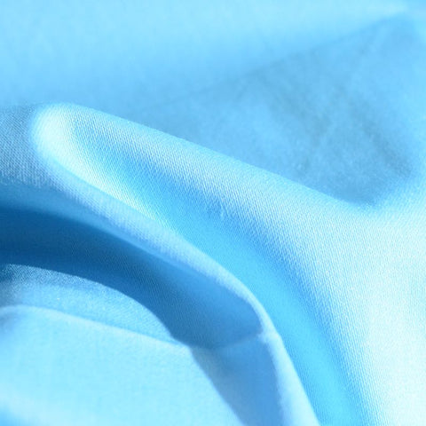 Cotton Stretch Sateen Fabric, 190 gsm, 147 cm — Blue